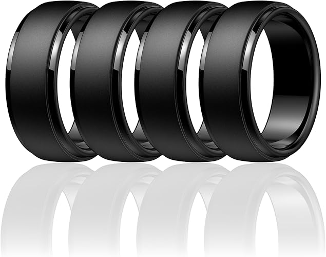 Egnaro Men's Silicone Wedding Rings